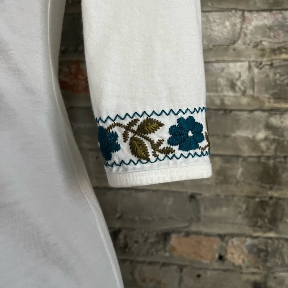 SOLD ❌ NWOT Johnny Was White Embroidery Floral Rose Twist Dress XS - Picture 4 of 8